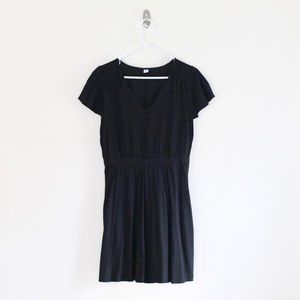 Old Navy Black Flutter Sleeve Dress